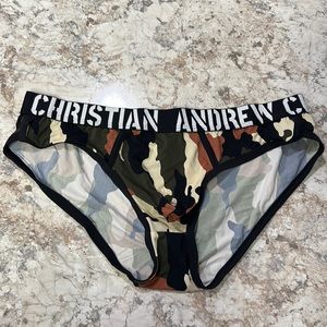 Andrew Christian camo briefs, size L